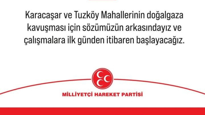 ÇİFTÇİDEN TUZKÖY VE KARACAŞAR MAHALLESİNİ SEVİNDİRECEK HABER