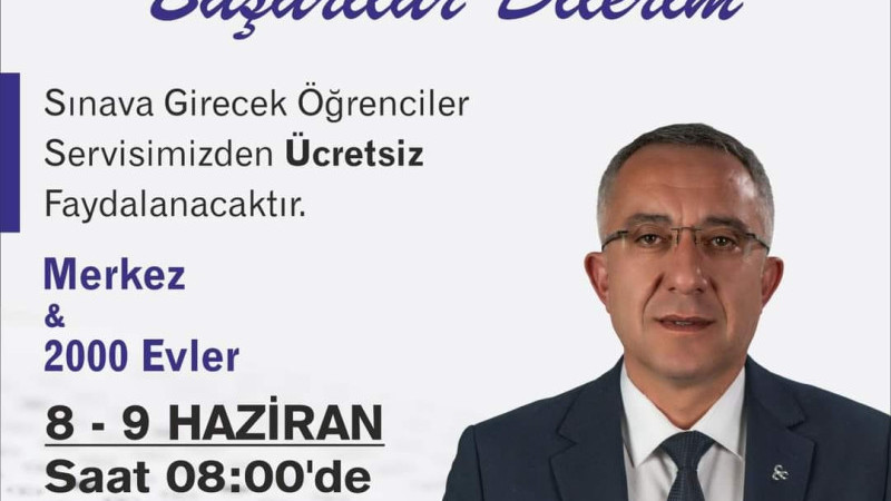 Belediyeden YKS Öğrencilere Ulaşım Desteği