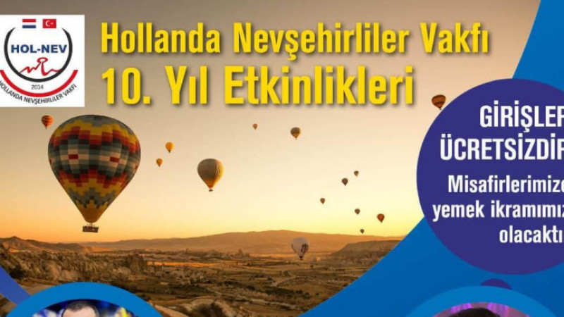 Başkan, Hollanda Nevşehirliler Vakfı Şölenine Katılacak