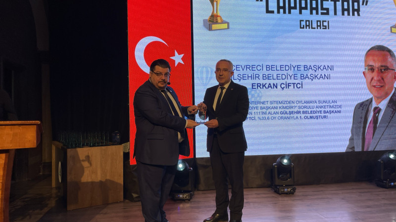 Belediye Başkanı Çiftci’ye “En Çevreci Başkan” Ödülü Verildi