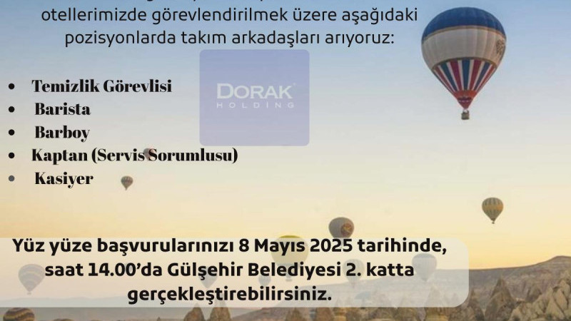 Dorak Holding Çalışma Arkadaşları Arıyor (İş İlanı)