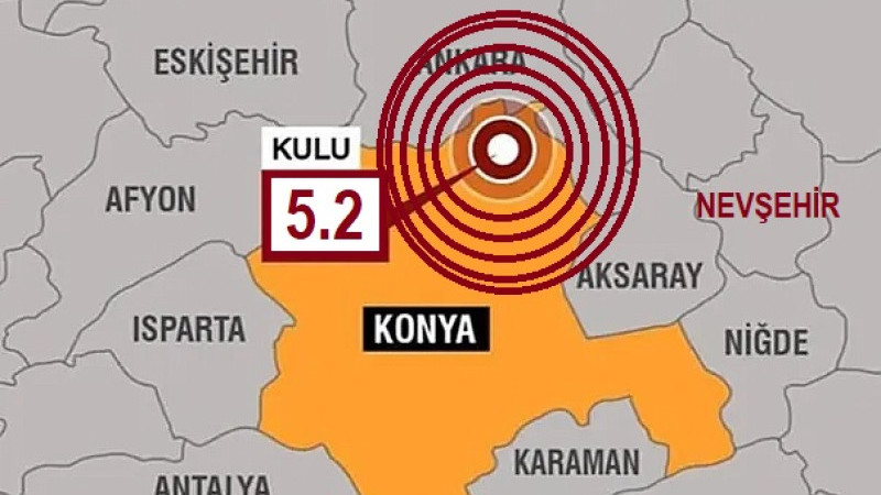 Konya’nın Kulu İlçesindeki Deprem Gülşehir’de Hissedildi