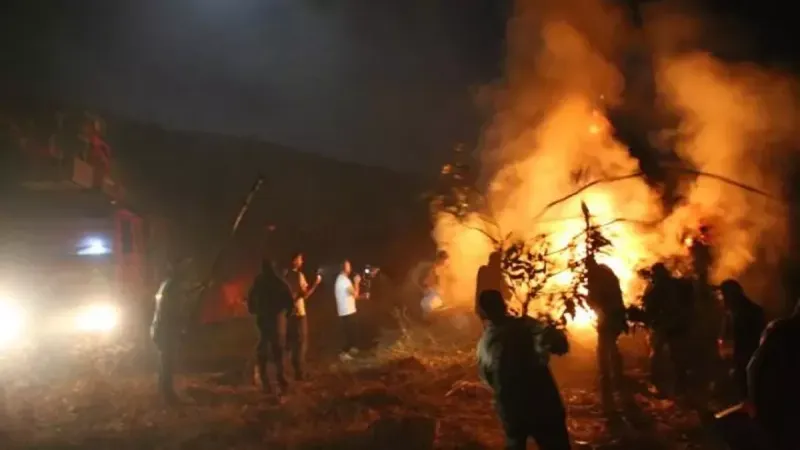 Köyde Çıkan Arazi Yangını Kısa Sürede Söndürüldü