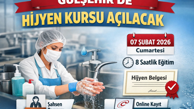 Gülşehir Halk Eğitim Merkezi Hijyen Kursu Düzenleyecek