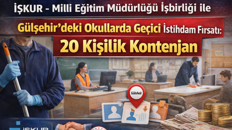 Gülşehir’deki Okullarda Geçici İstihdam Fırsatı: 20 Kontenjan