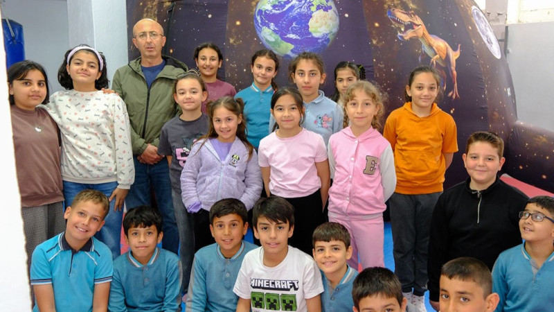 Karavezir İlkokulu’nda Kurulan Uzay Çadırı Büyük İlgi Gördü
