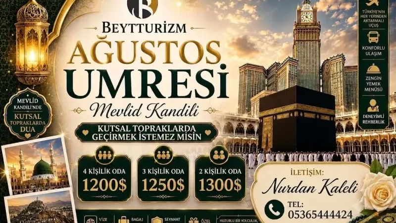 Beytturizm Ağustos Ayına Özel Umre Programı Düzenliyor
