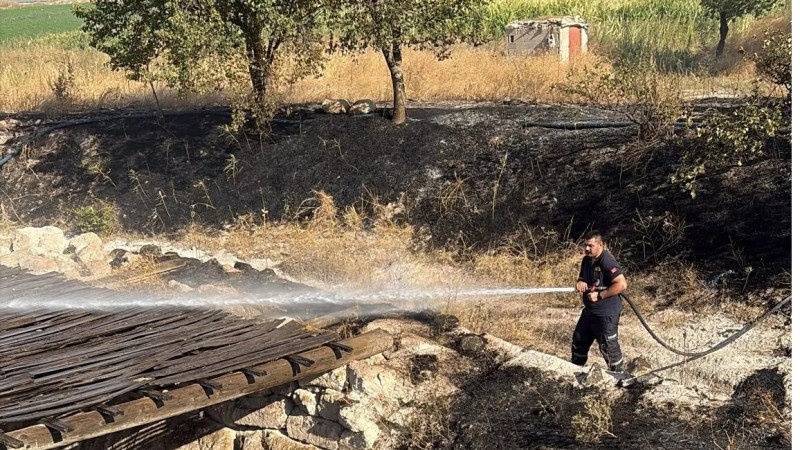 Gülşehir’de Otluk Alanda Çıkan Yangın Söndürüldü